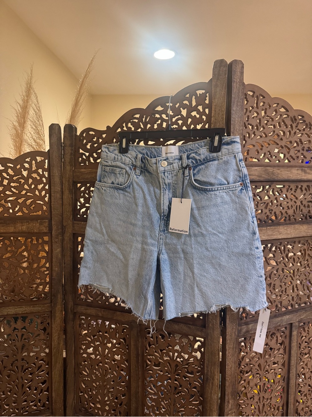 Reformation Raye Mid Rise 6” Relaxed Jean Shorts Yarra NEW NWT